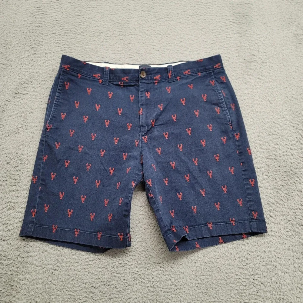 J. Crew Shorts Mens 34 Blue‎ Lobsters All Over Print 9